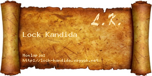 Lock Kandida névjegykártya